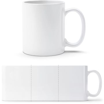 Sublistar Weiße Tasse personalisieren – Vorne – Weiß