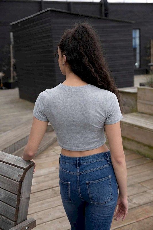 Tri-Blend Cropped T Damen T-Shirt bedrucken | Just Hoods