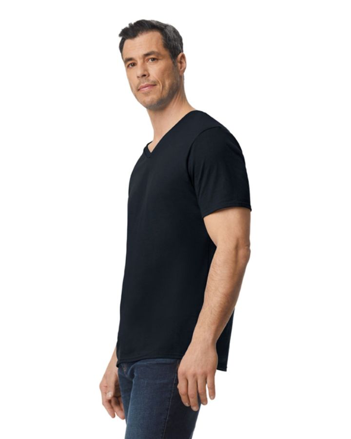 Softstyle V-Neck Herren T-Shirt bedrucken | Gildan