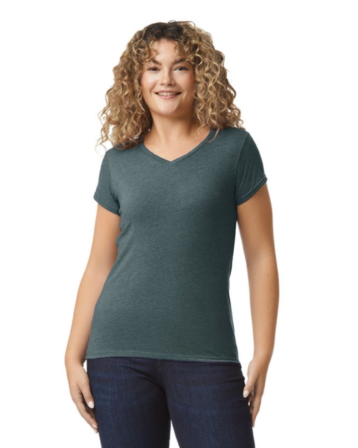 Softstyle V-Neck Damen T-Shirt bedrucken | Gildan