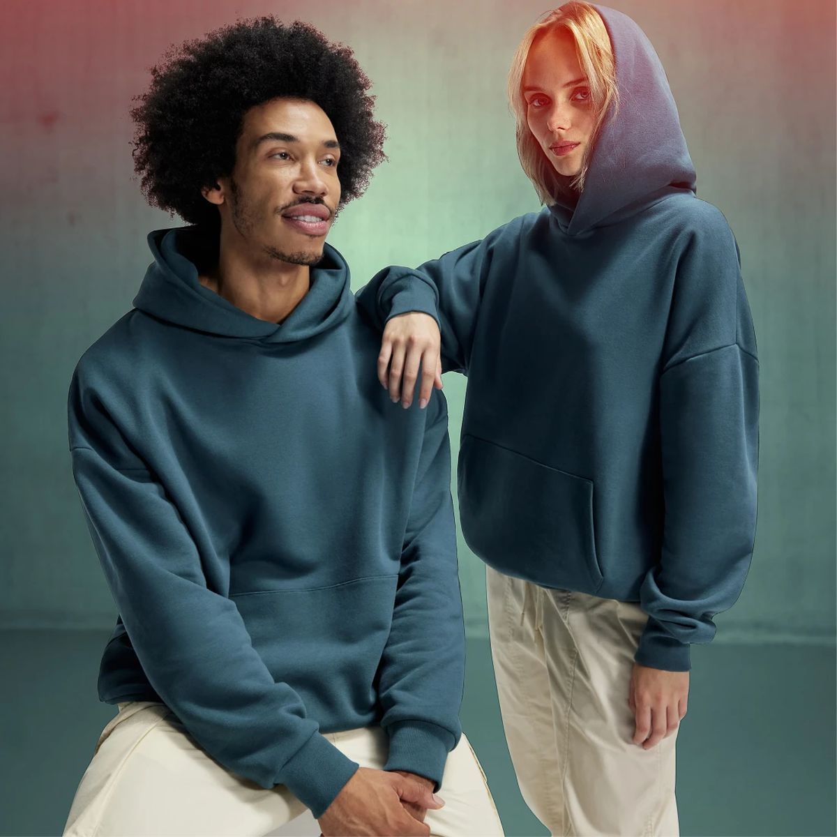 B&C Oversized Influence Hoodie bedrucken | B&C