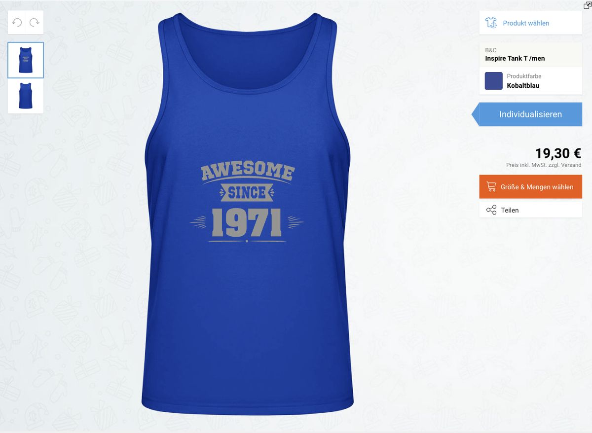 Tank-Top selbst gestalten - Motiv hinzufügen