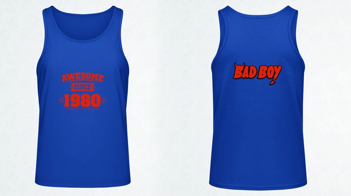 Tank-Top selbst gestalten - Motiv vorne und hinten
