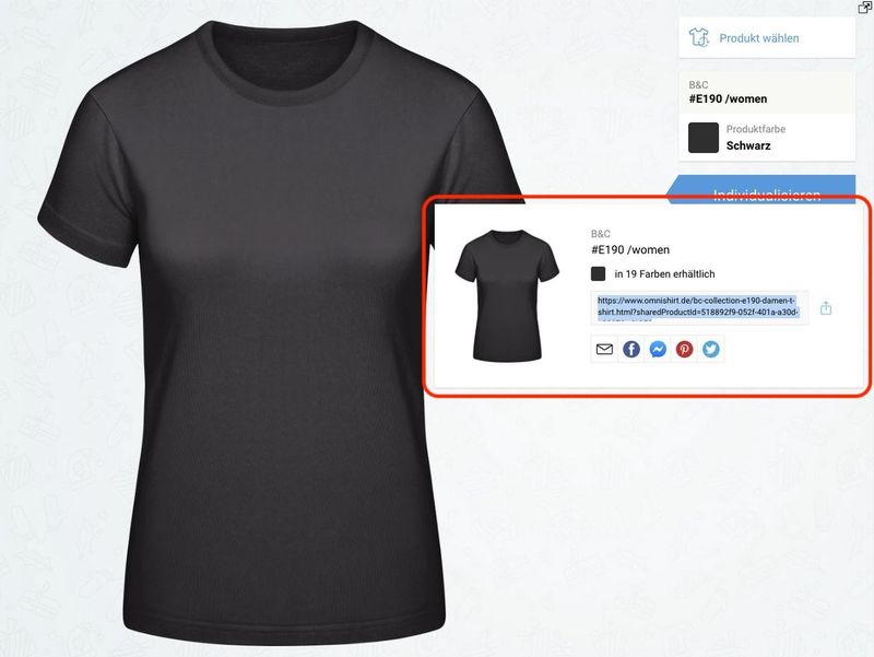 Was ist was im Online-Creator - Design teilen