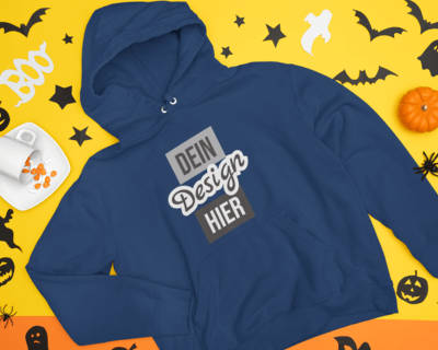 Halloween-Kostüm für Kinder – bedrucke einen Hoodie mit Vogelscheuchen-Motiv