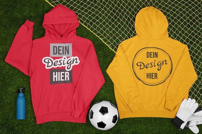 Team-Hoodie mit eigenem Logo bedrucken