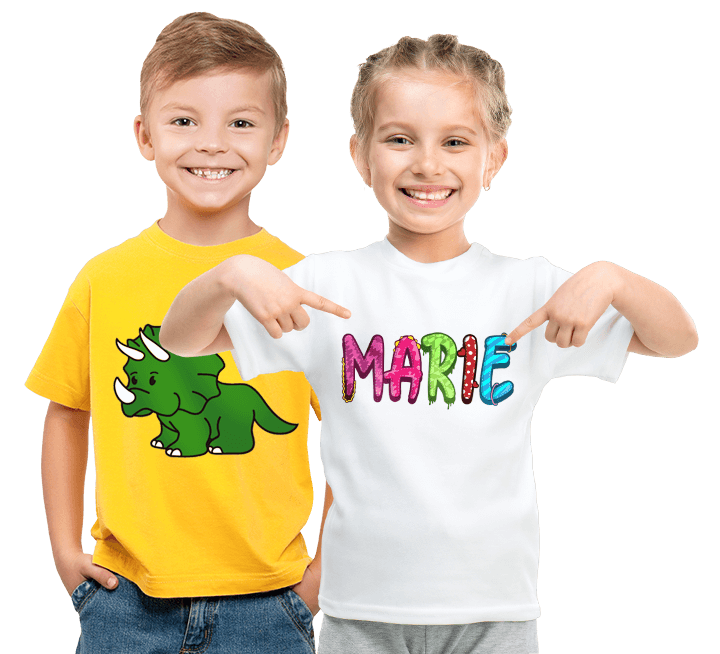Kinder T-Shirt bedrucken - Kids in bedrucken T-Shirt mit coolen Motiven