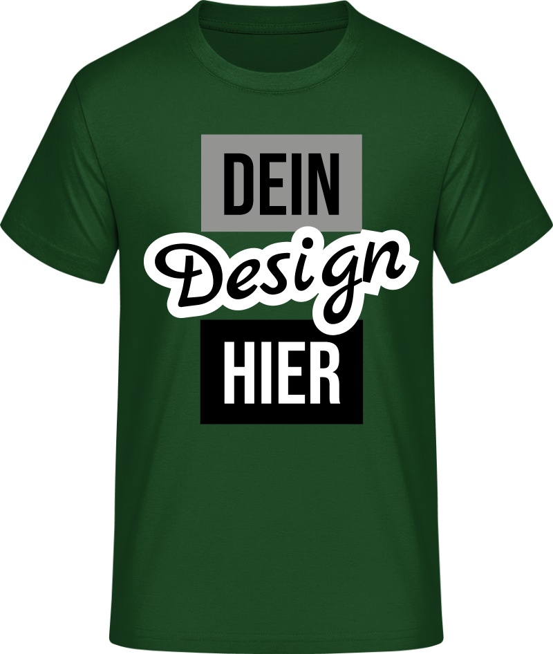 Herren #E190 T-Shirt bedrucken - Flaschengrün - 5XL
