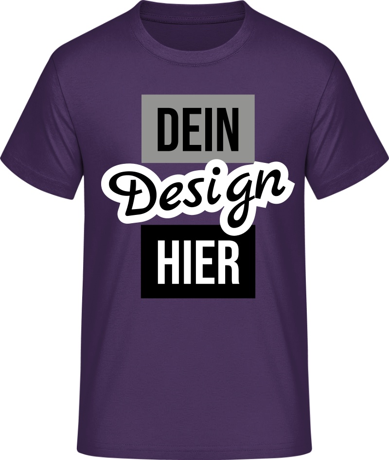 Herren #E190 T-Shirt bedrucken - Urban Purple - 4XL