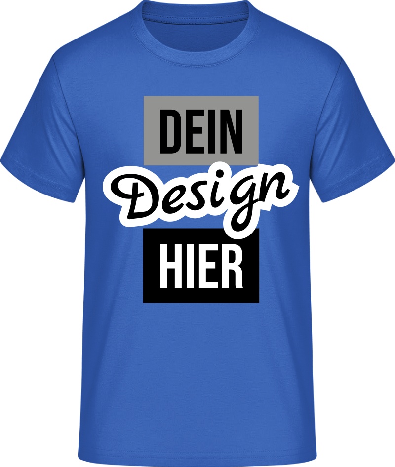 Herren #E190 T-Shirt bedrucken - Königsblau - L