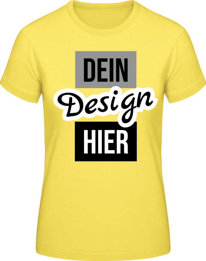 Women's #E190 T-Shirt print - Solar Yellow - XXL