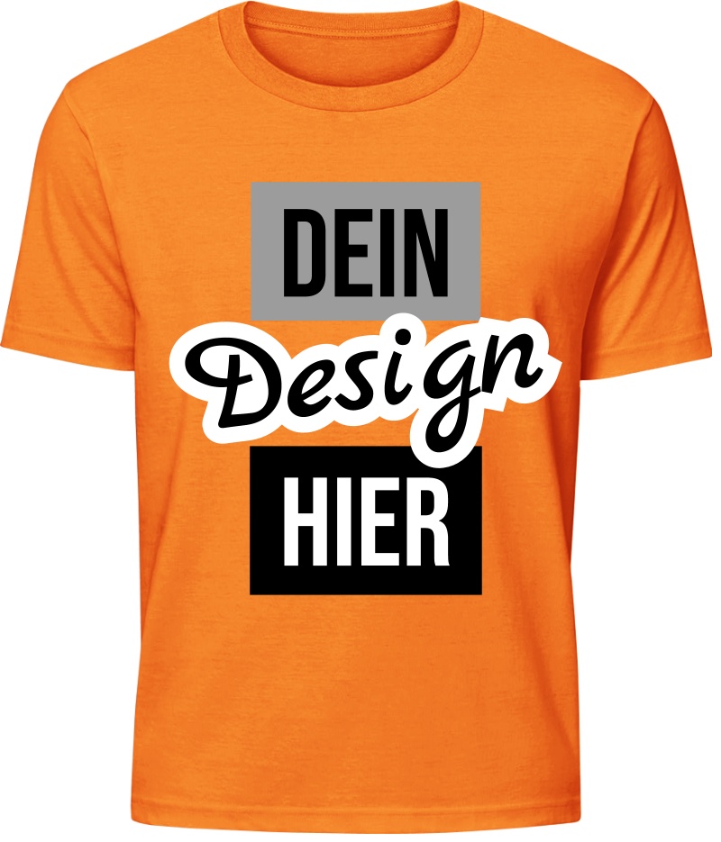 Unisex Rocker T-Shirt bedrucken - Bright Orange - S