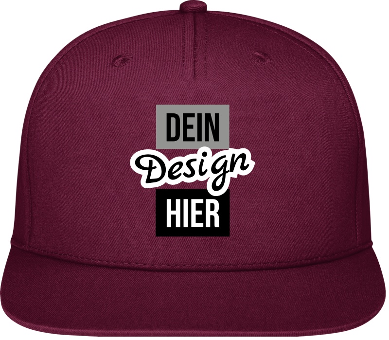 Beechfield 5 Panel Snapback Rapper Cap personalisieren