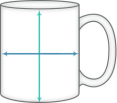 Weiße Tasse Größen