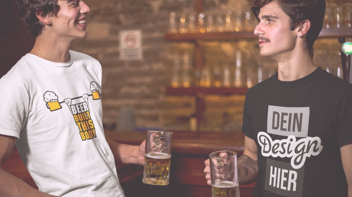 Bier T-Shirt mit lustigen Sprüchen selbst gestalten